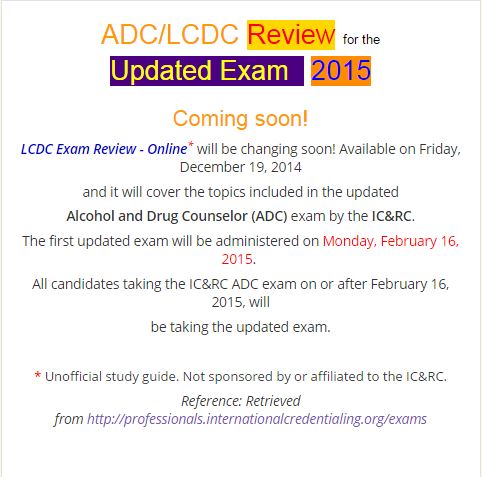 LCDC Exam Review 2015